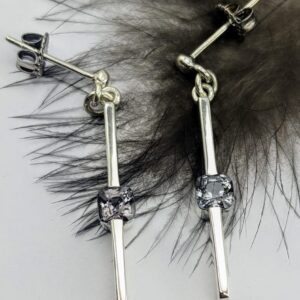 Sterling Silver Ladies Earrings | Spinel | Sterling Silver