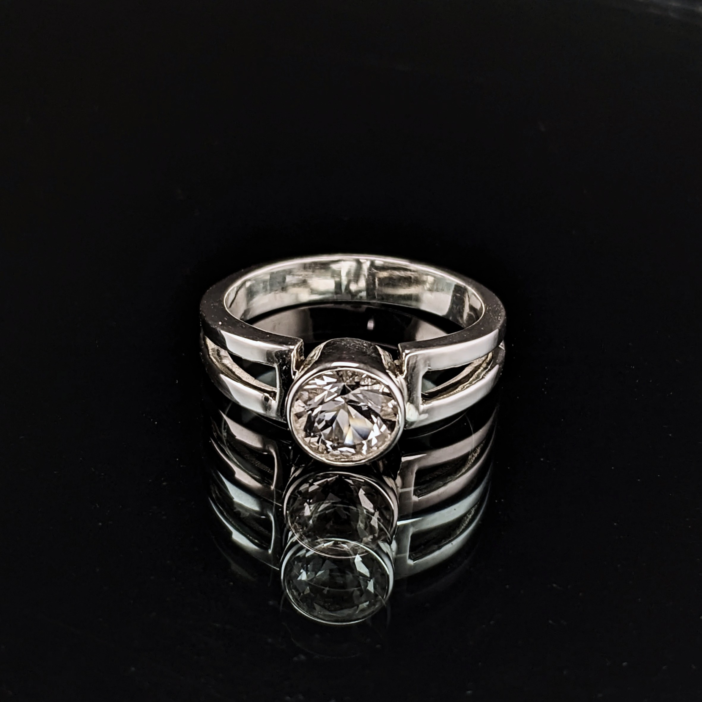 Sterling Silver Ladies Ring | Lake County Diamond | Handmade