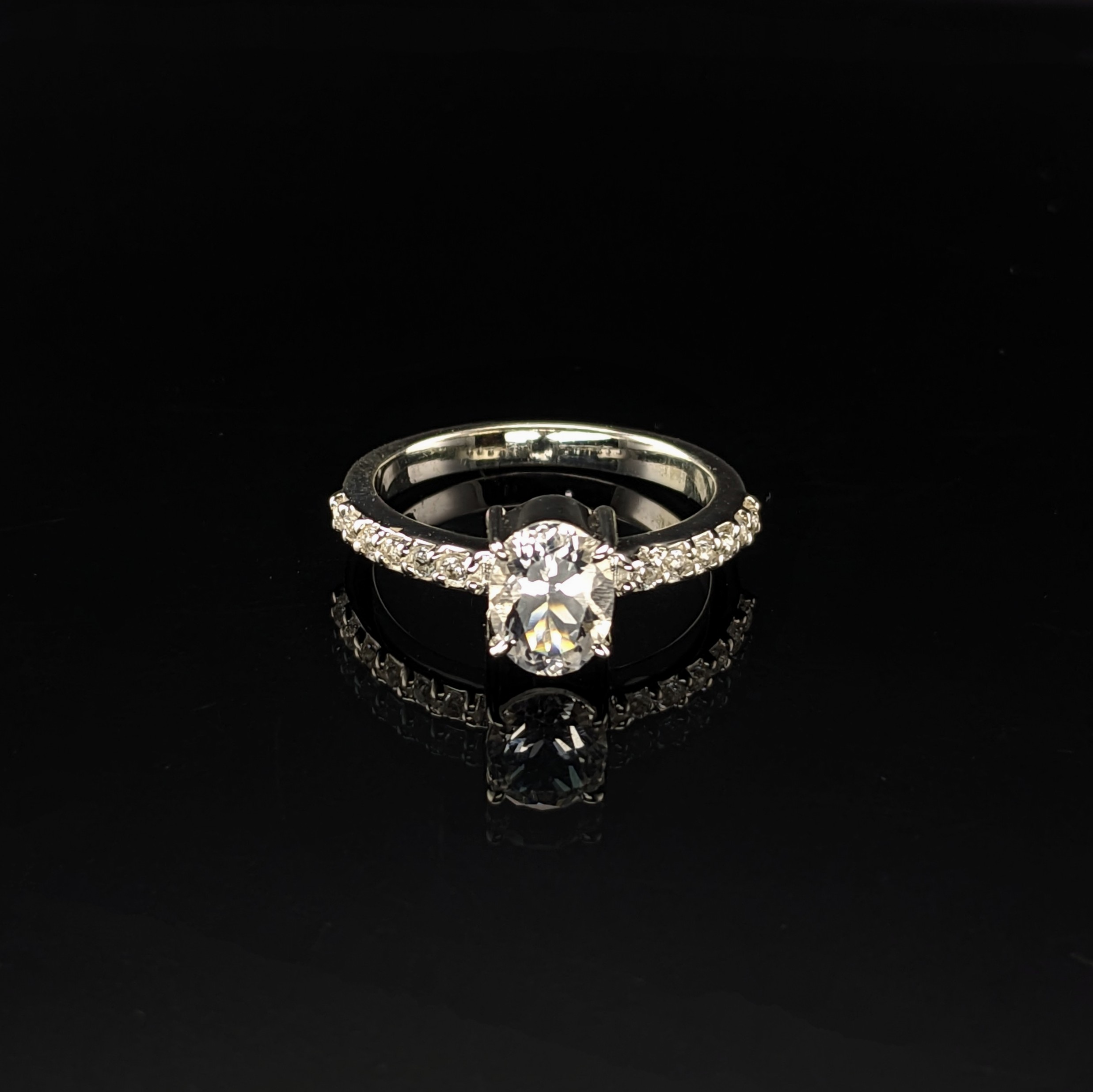 Sterling Silver Ladies Ring | Lake County Diamond | Handmade
