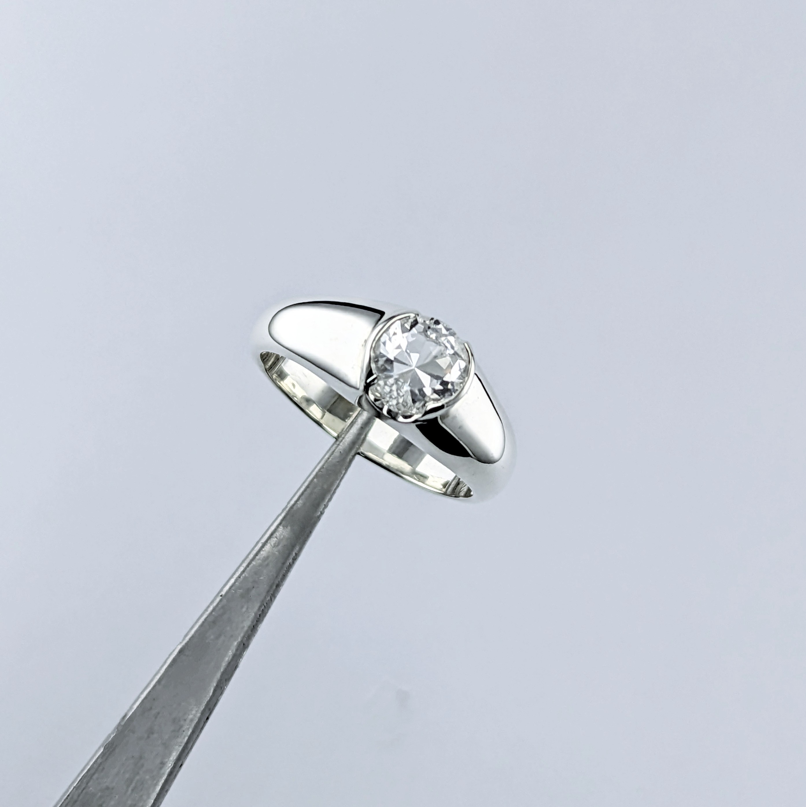 Sterling Silver Gents Ring| Lake County Diamond | Handmade