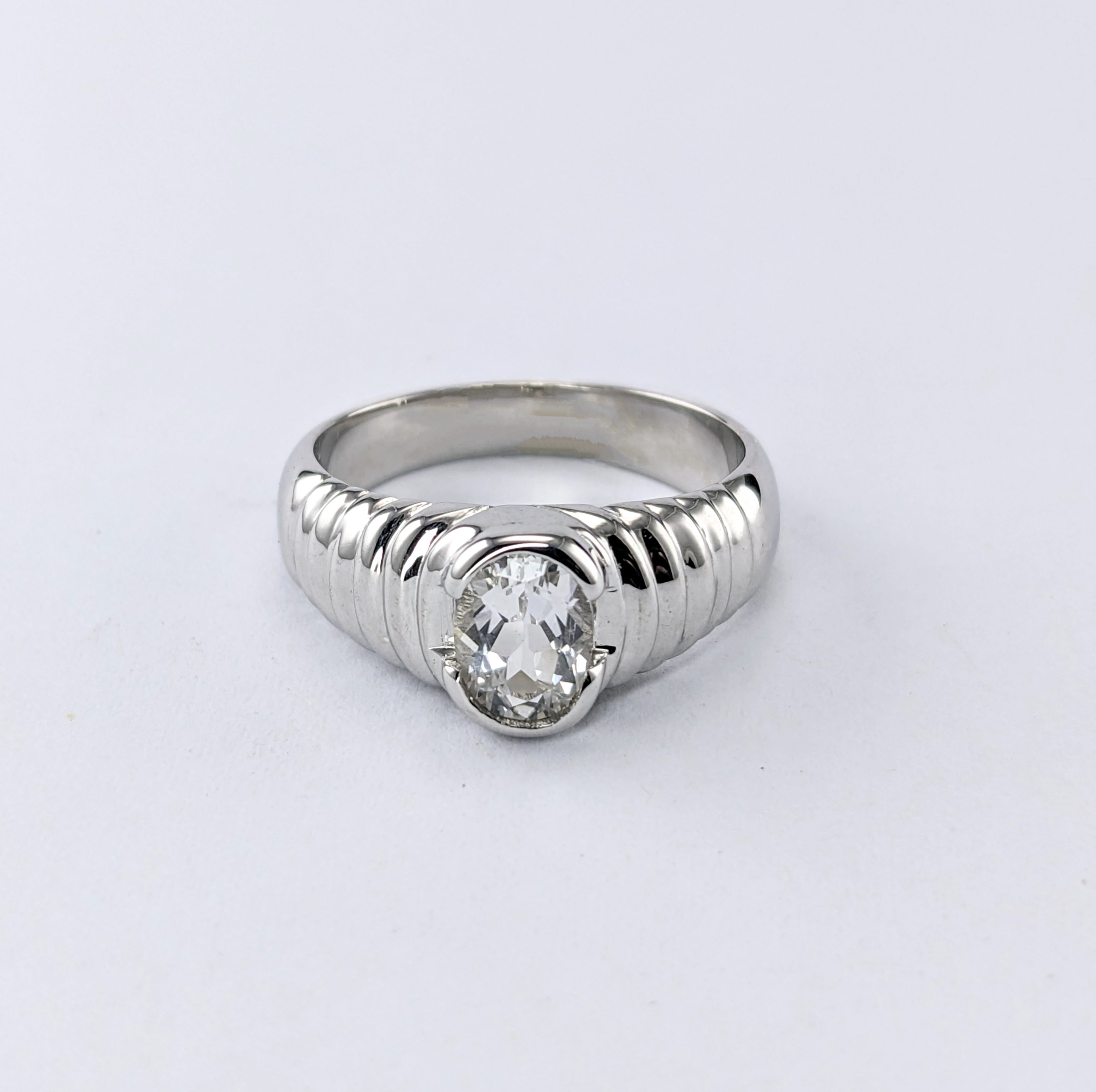 Sterling Silver Gents Ring | Lake County Diamond | Handmade