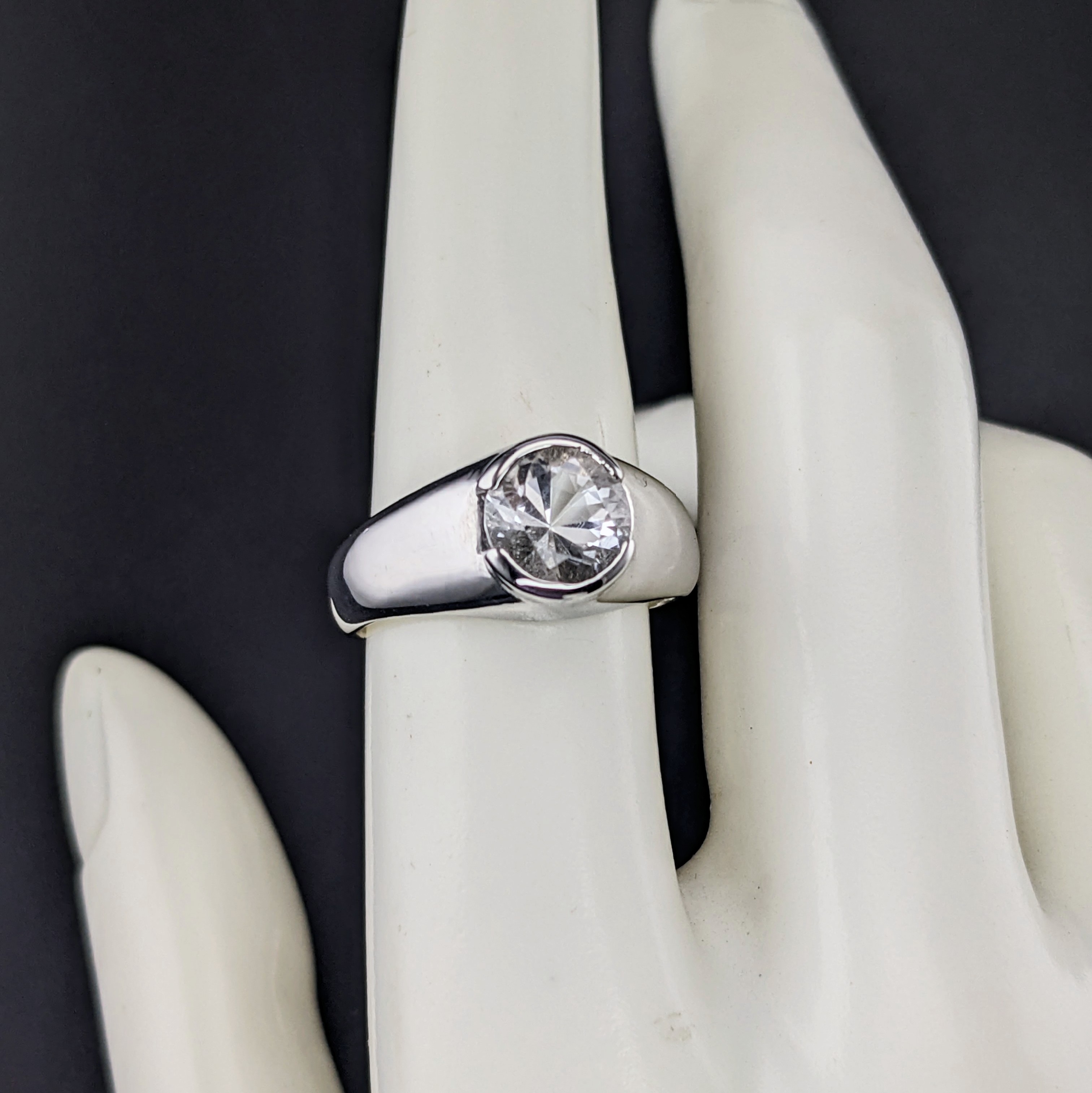 Sterling Silver Gents Ring | Lake County Diamond | Handmade