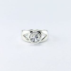 Sterling Silver Gents Ring | Lake County Diamond | Handmade
