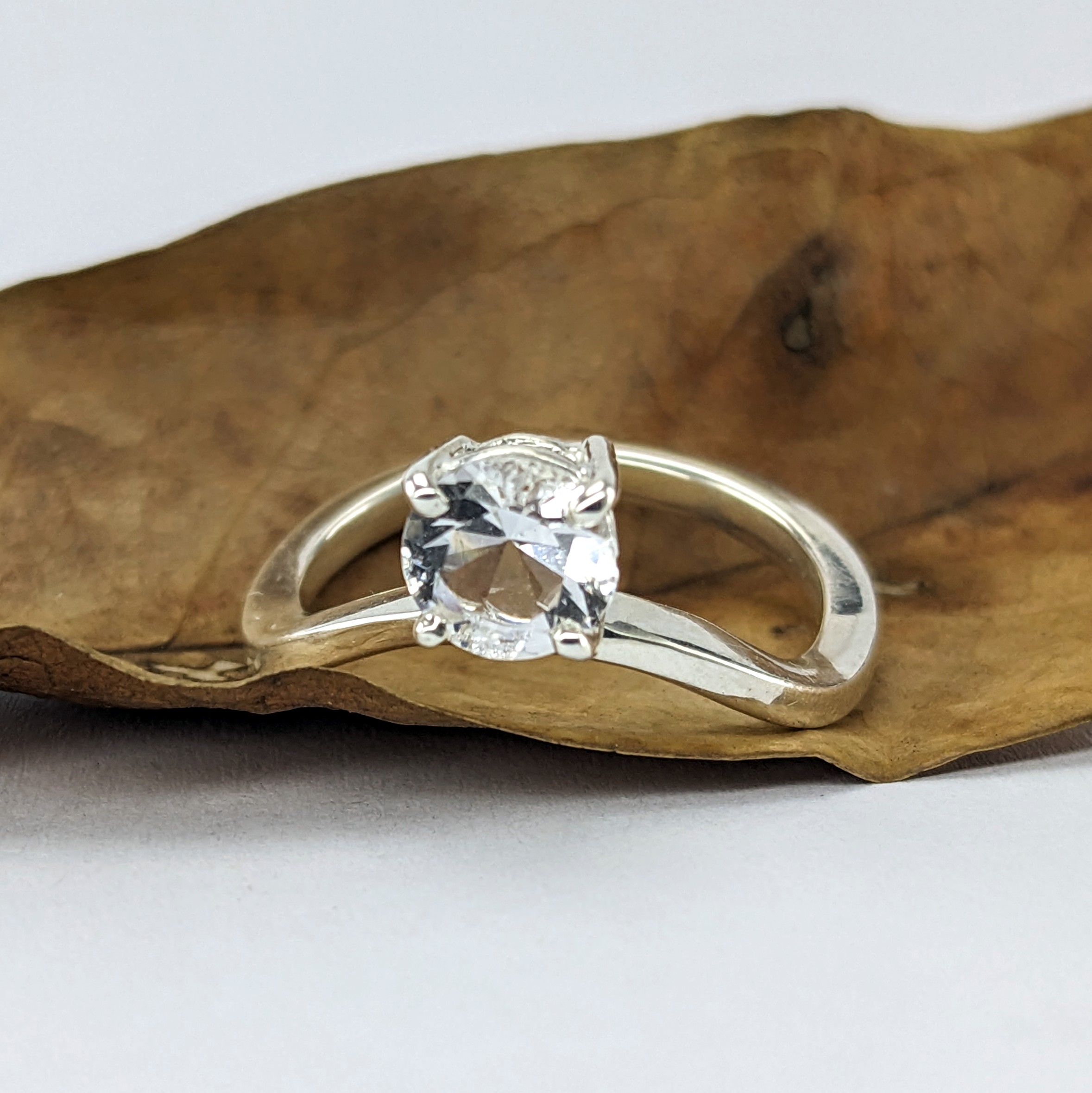 Sterling Silver Ladies Ring | Lake County Diamond | Handmade