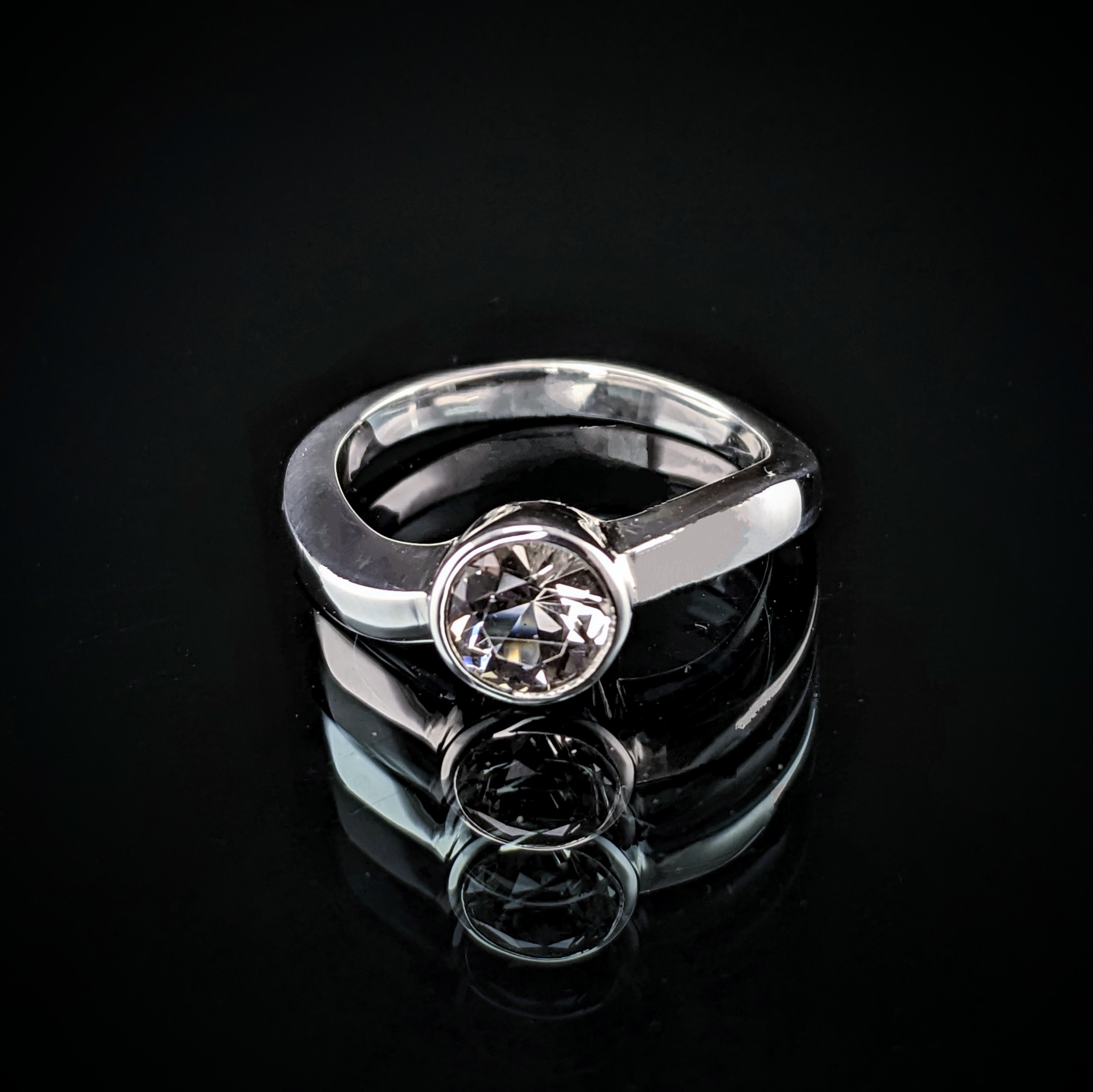 Sterling Silver Ladies Ring | Lake County Diamond | Handmade