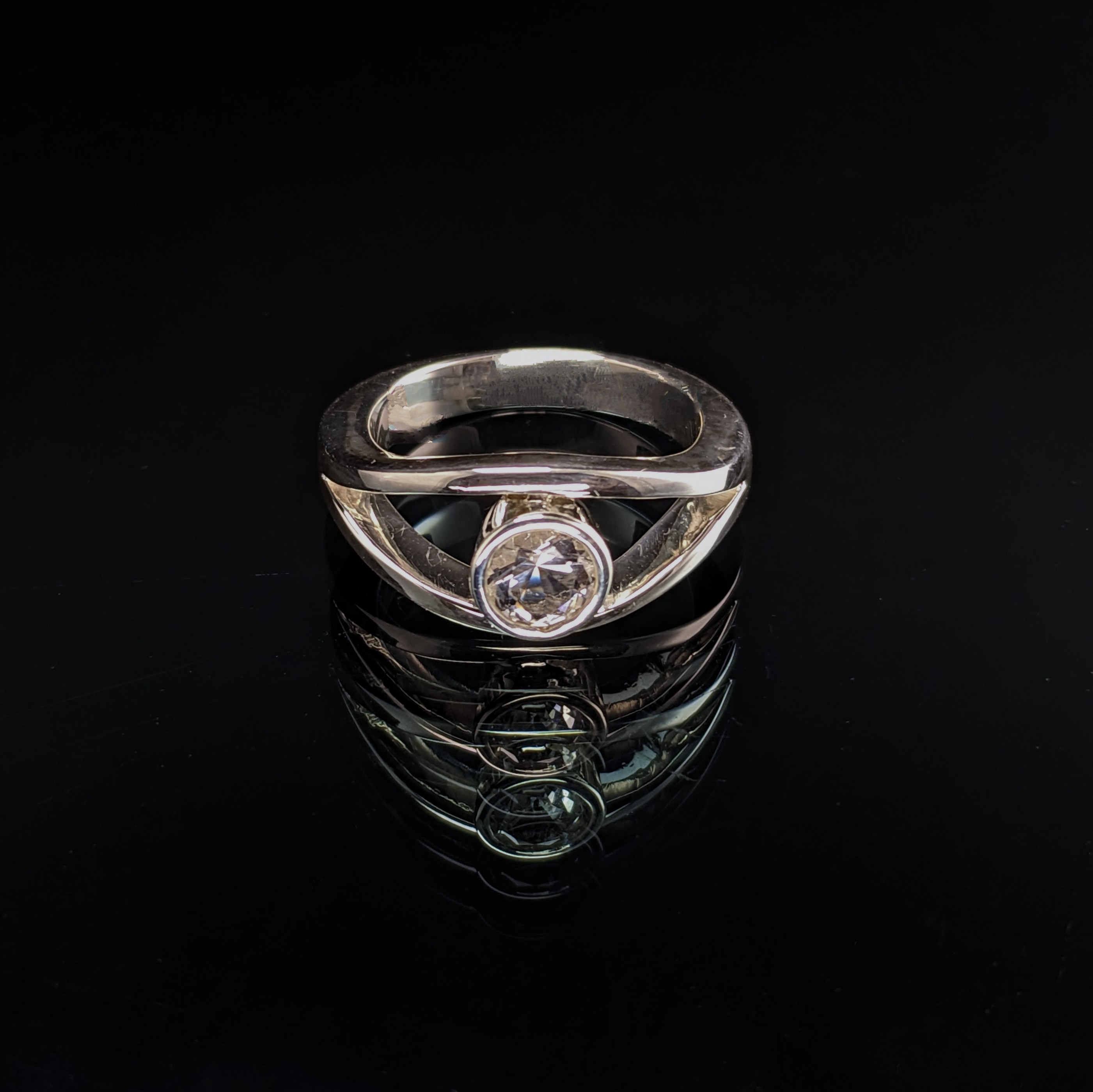 Sterling Silver Ladies Ring | Lake County Diamond | Handmade