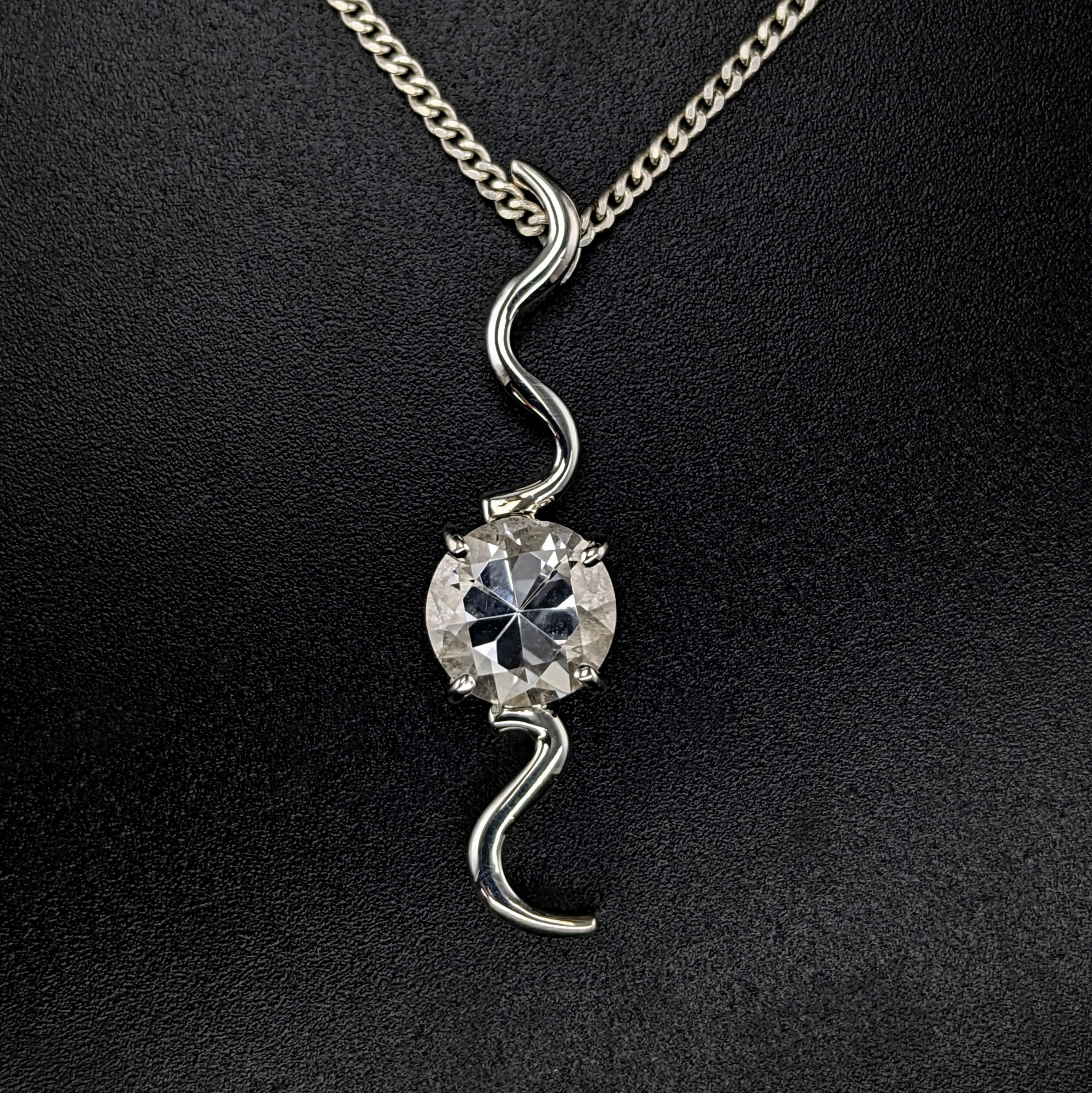 Sterling Silver Ladies Pendant | Lake County Diamond | Handmade