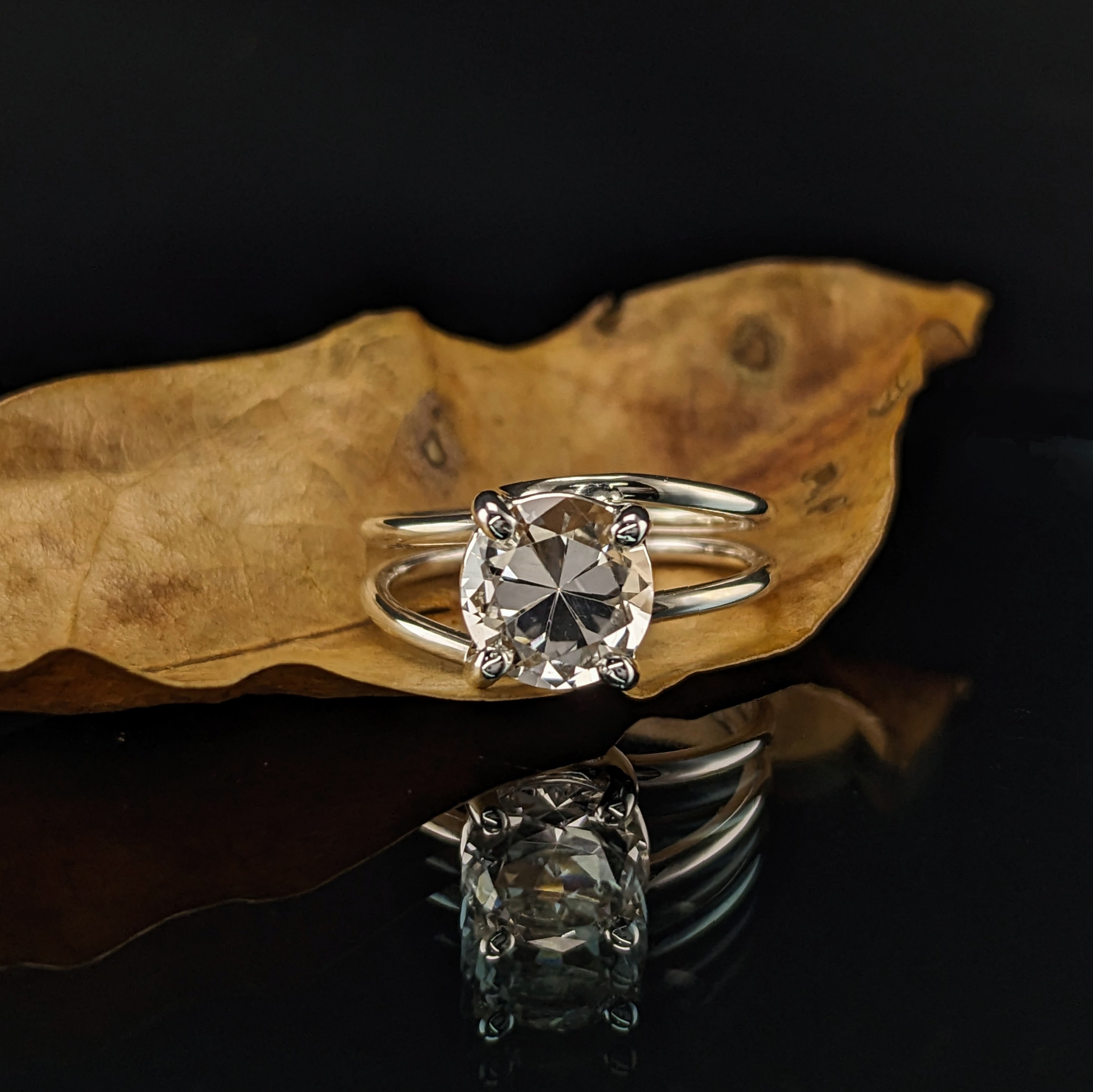 Sterling Silver Ladies Ring | Lake County Diamond | Handmade