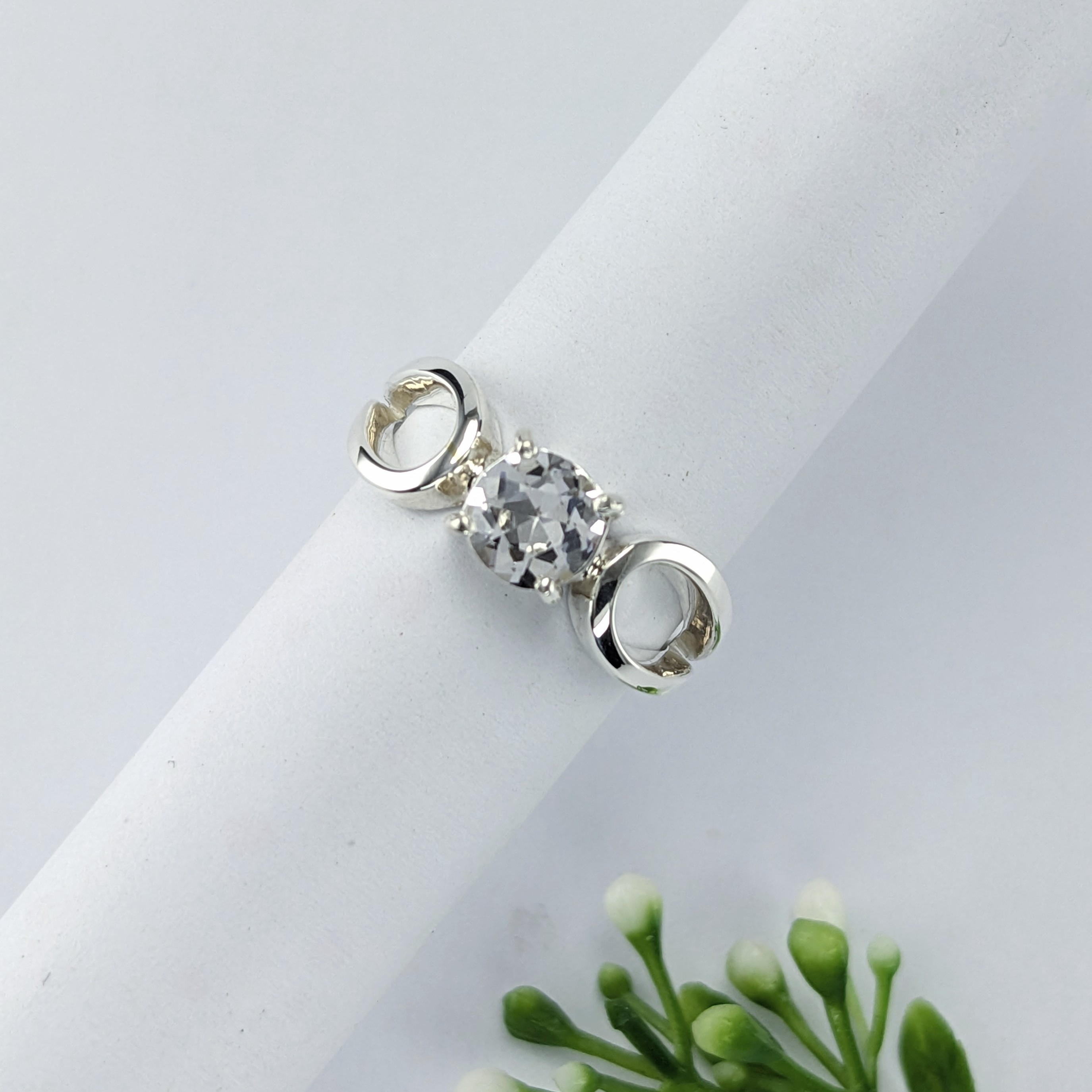 Sterling Silver Ladies Ring | Lake County Diamond | Handmade