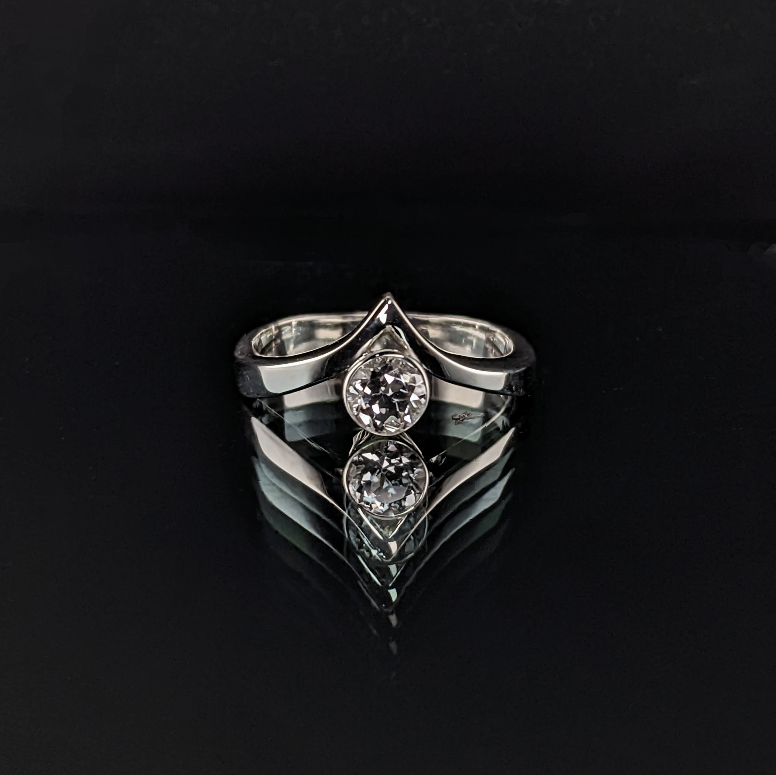 Sterling Silver Ladies Ring | Lake County Diamond | Handmade