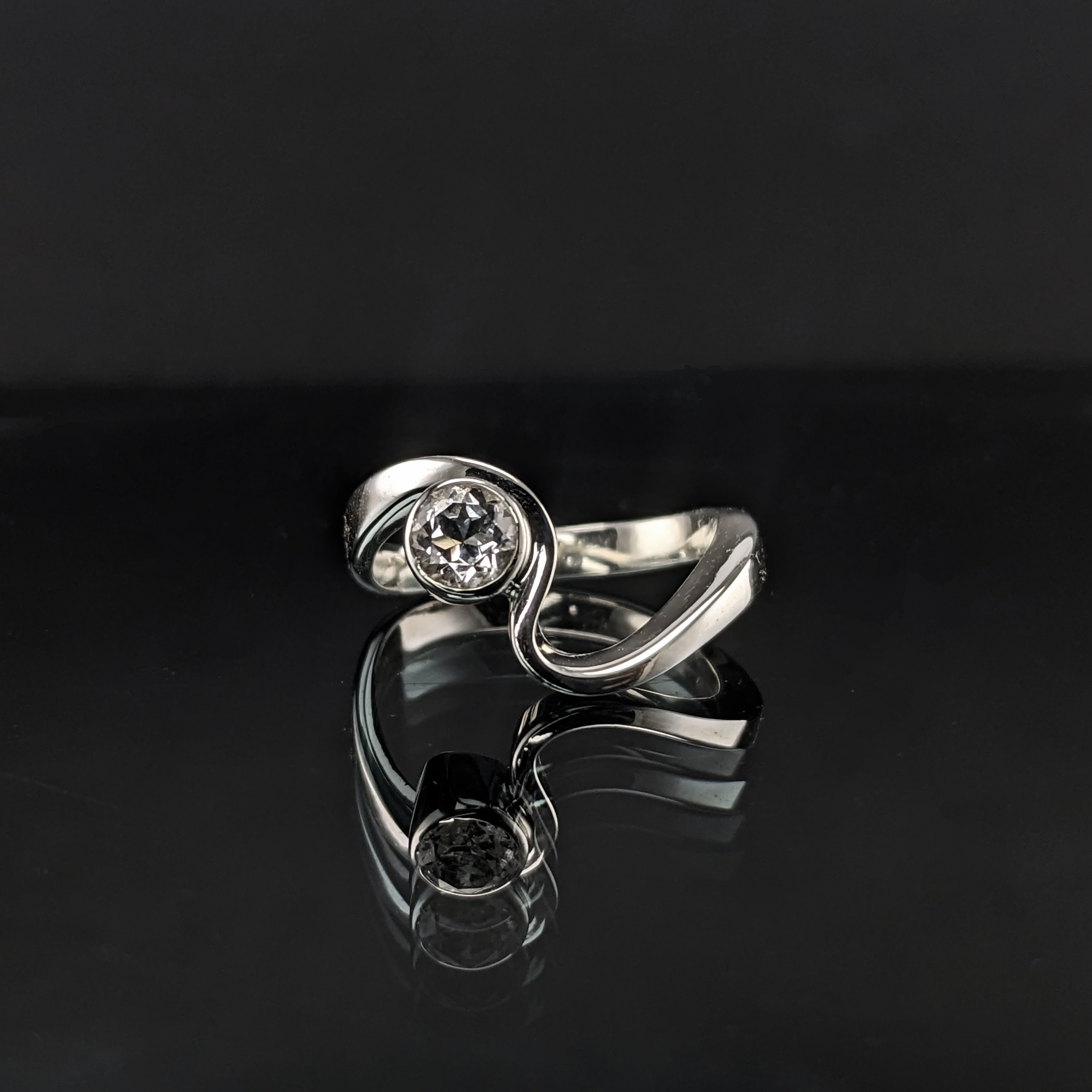 Sterling Silver Ladies Ring | Lake County Diamond | Handmade