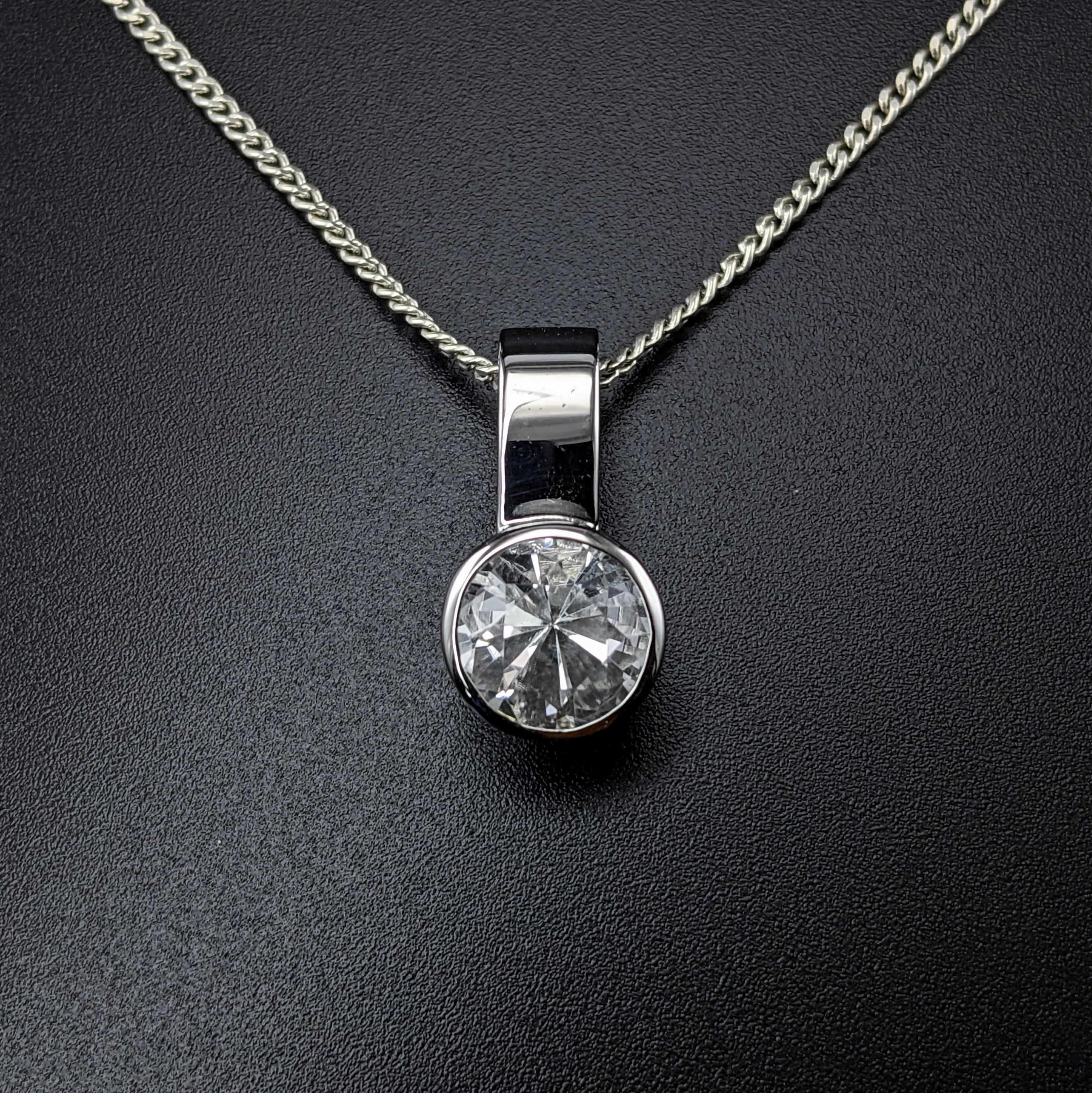 Sterling Silver Ladies Pendant | Lake County Diamond | Handmade