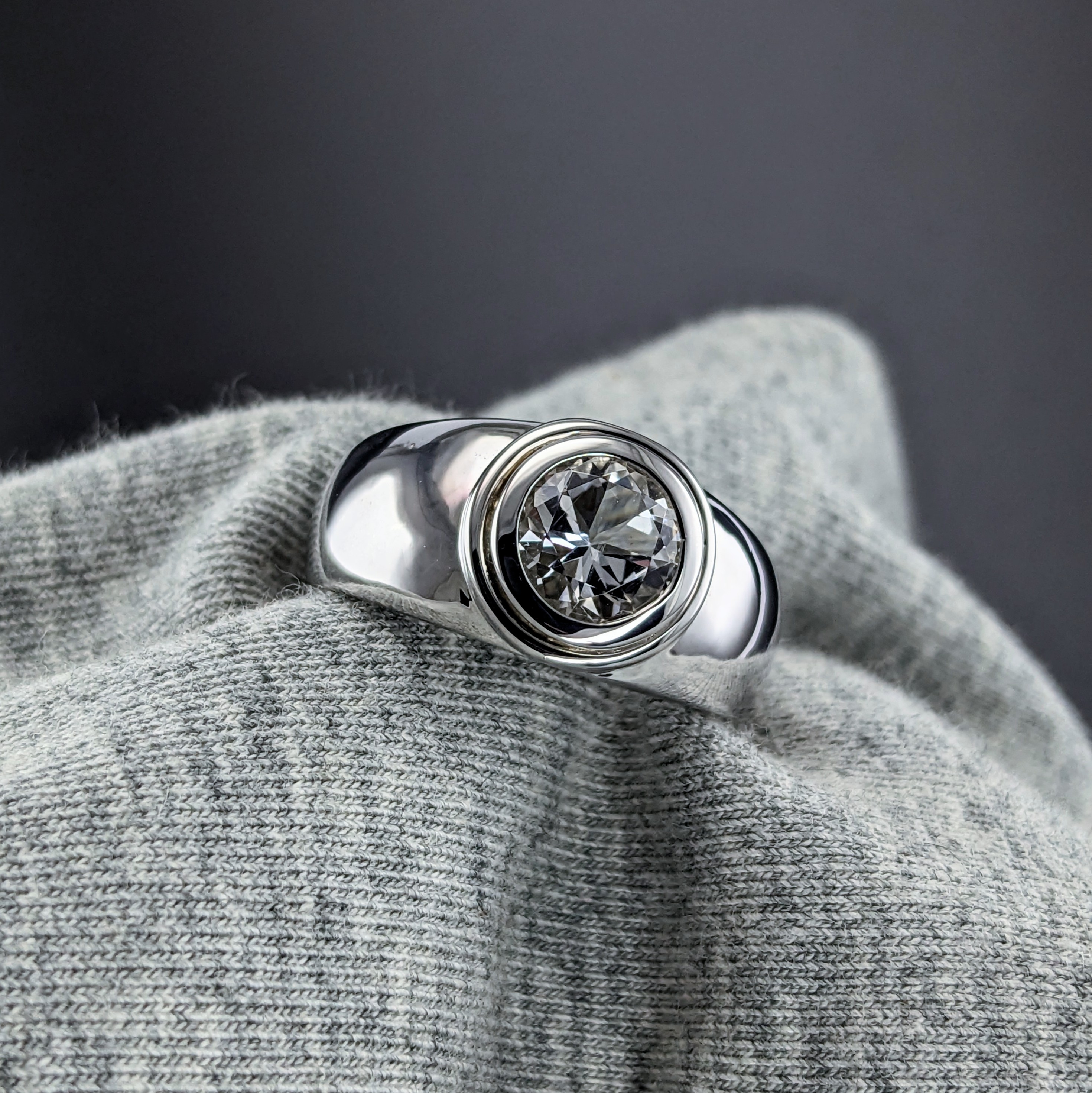 Sterling Silver Ladies Ring | Lake County Diamond | Handmade