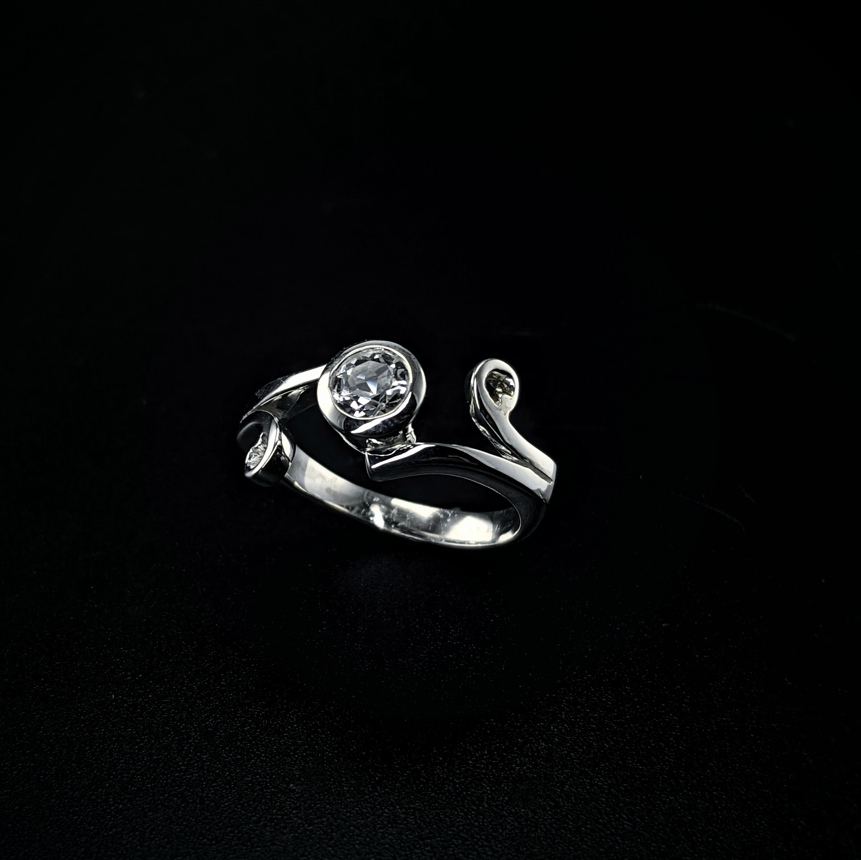 Sterling Silver Ladies Ring | Lake County Diamond | Handmade