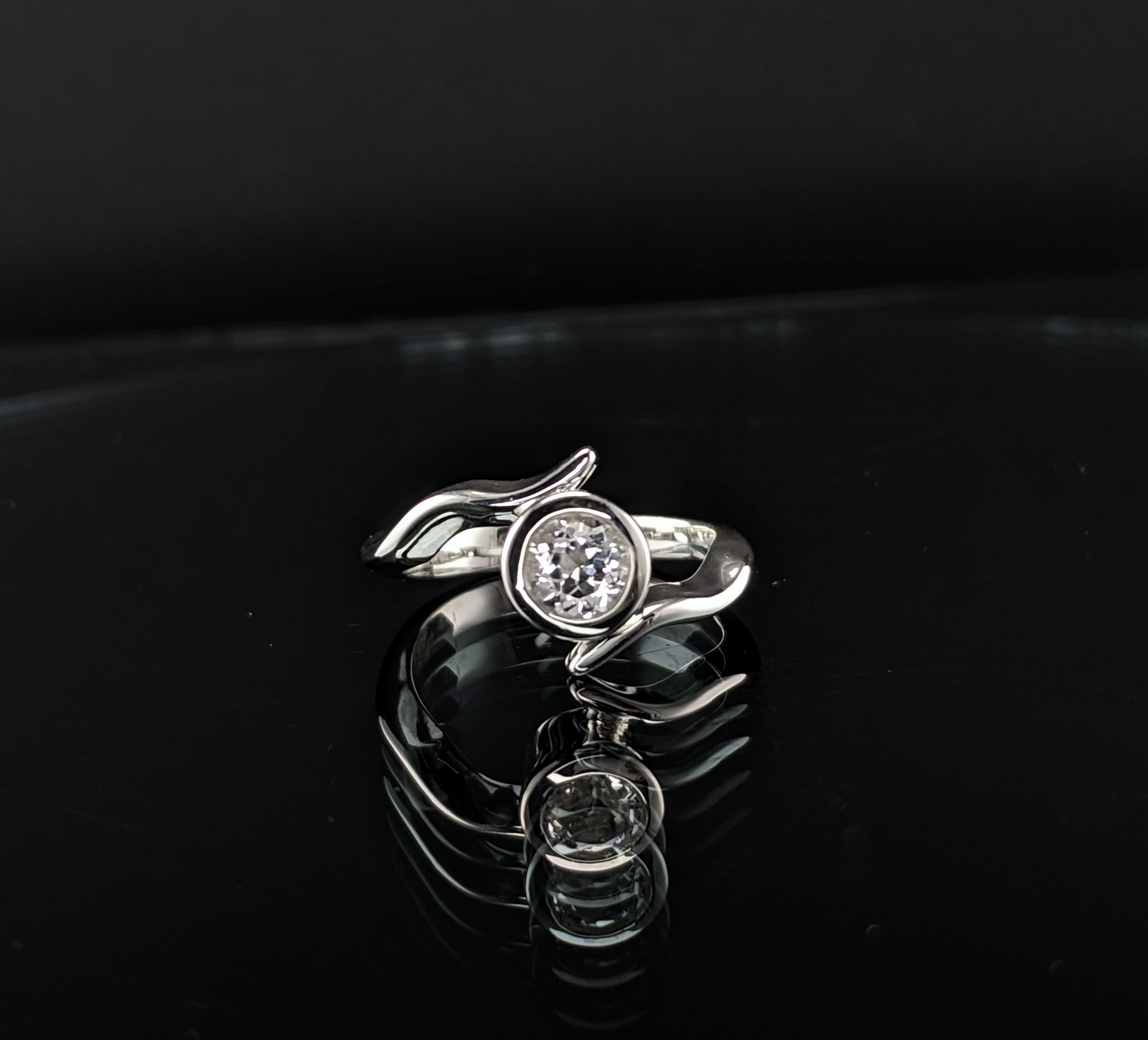 Sterling Silver Ladies Ring | Lake County Diamond | Handmade