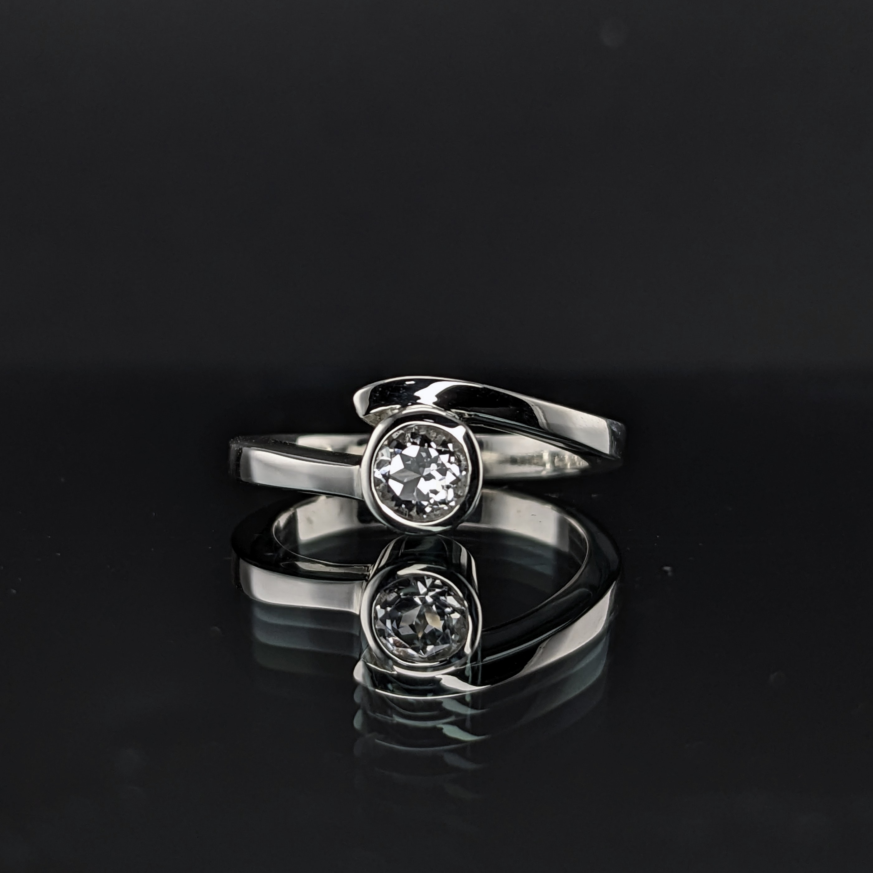Sterling Silver Ladies Ring | Lake County Diamond | Handmade