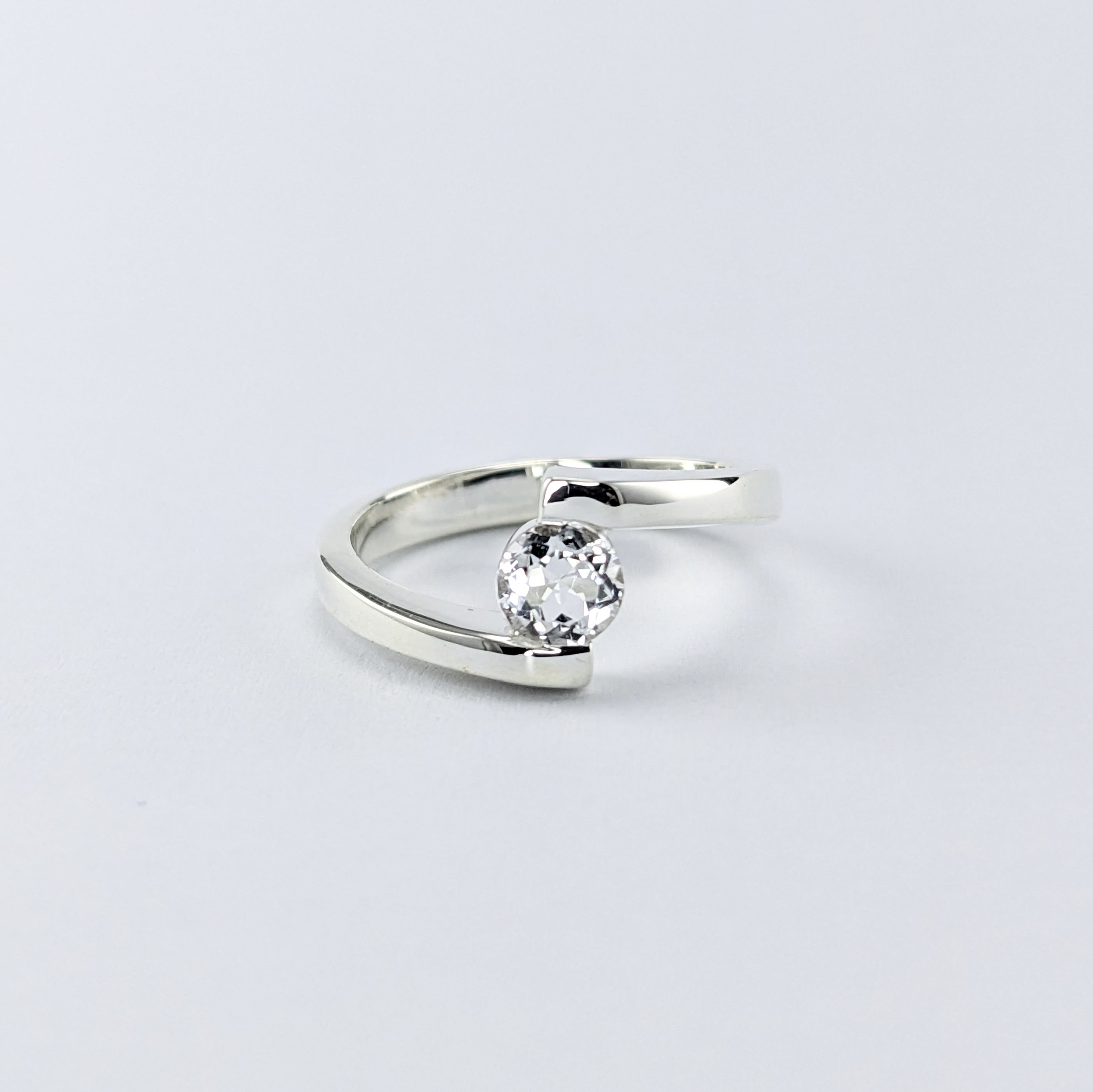 Sterling Silver Ladies Ring | Lake County Diamond | Handmade